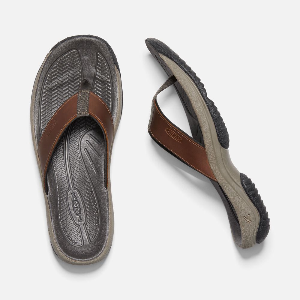 Keen Sandaal Heren Bruin/Zwart - Kona Premium - 59683-OKIQ